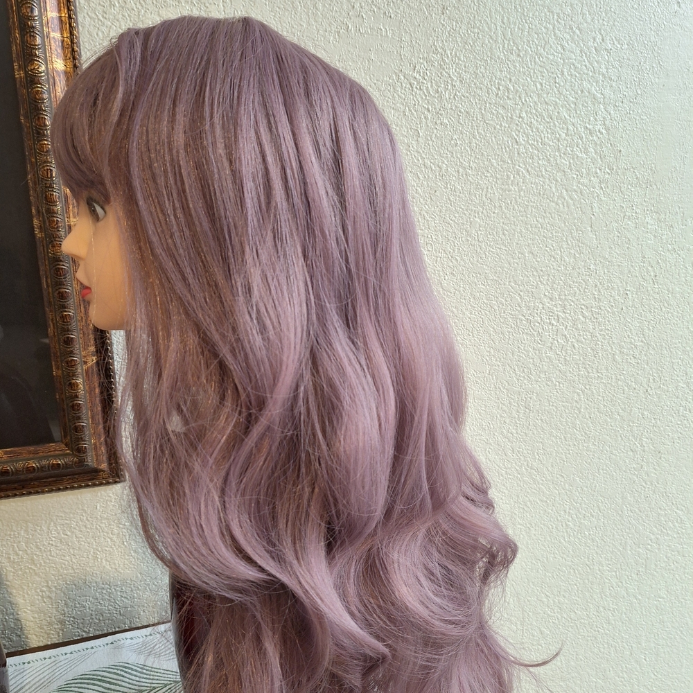 Lavender Wavy Hair Wig